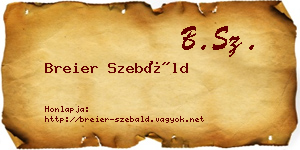 Breier Szebáld névjegykártya